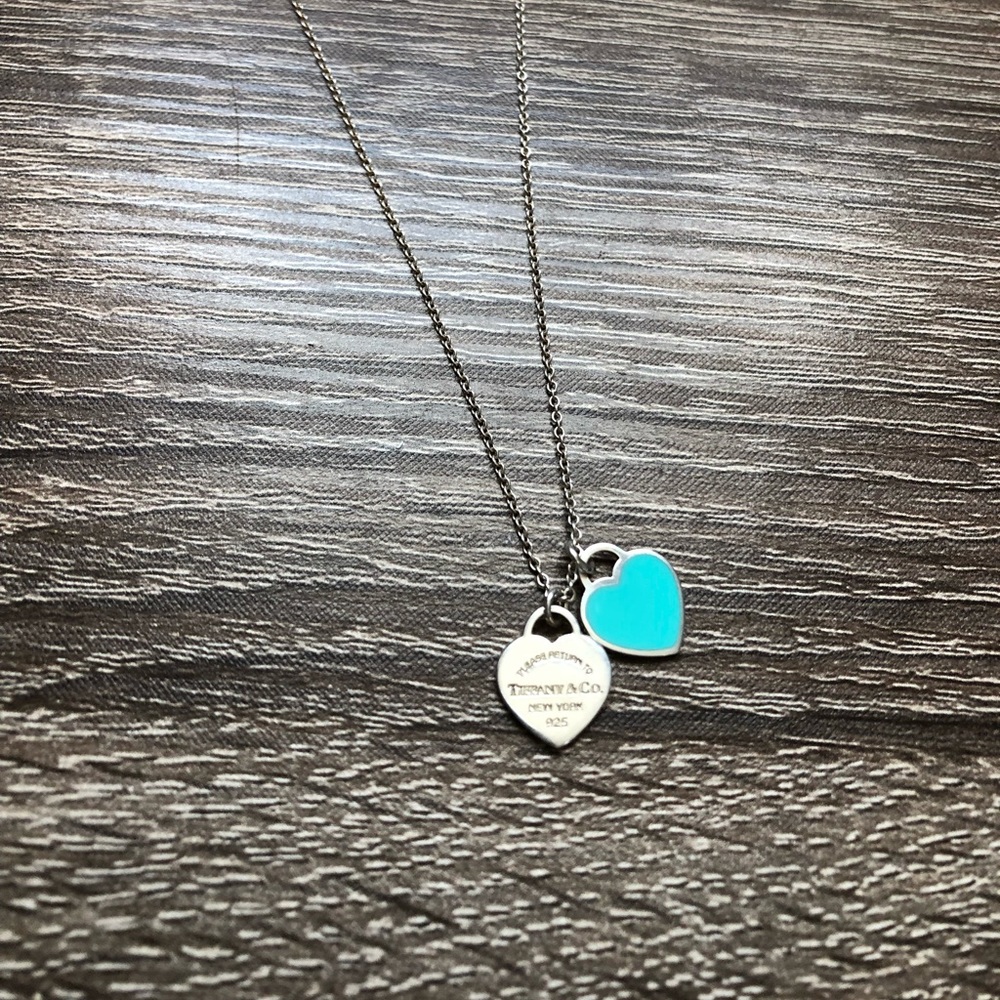 Return to Tiffany Mini Double Heart Tag Pendant